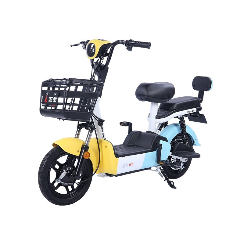 五羊本田電動車新款48v電動自行車新國標可提鋰電小型代步電車電瓶車 裸車不含電池不含充電器不含 12ah 48V